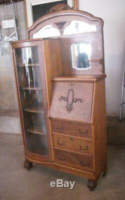 Vintage Oak Side By Side Secretary Desk Larkin Late 1800 S To