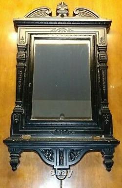 1 of a Kind Late 1800s Early 1900s Cast Iron Restroom Lounge Hotel Mirror
