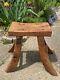 19thC Antique Primitive Mortised Chinese Japanese Stool Seat, Asian Elm Wood