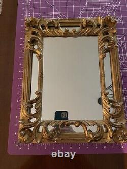 1of2listed ITALIAN FLORENTINE GILT ORNATE URN MOLDED WALL MIRROR 17x13 Inches