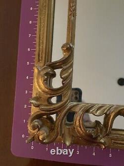 1of2listed ITALIAN FLORENTINE GILT ORNATE URN MOLDED WALL MIRROR 17x13 Inches
