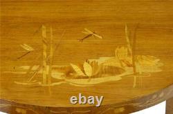 20th Century Late Art Deco Birch Inlaid Occasional Table