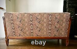 3-pc Vintage American Furniture Set, Mid-Late 1900s (Mahogany Sofas + Armchair)