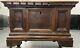 $4,000 Late 17th century Italian walnut paneled and carved cassone hinged lid
