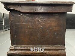 $4,000 Late 17th century Italian walnut paneled and carved cassone hinged lid