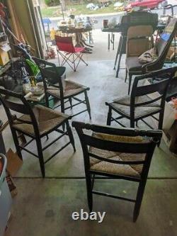 4 Hitchcock Furniture Turtleback Chairs. Circa Late 1800's CONN