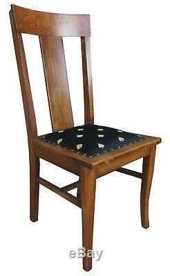 6 Antique Late Victorian Quartersawn Oak National Furniture Co Dining Chairs