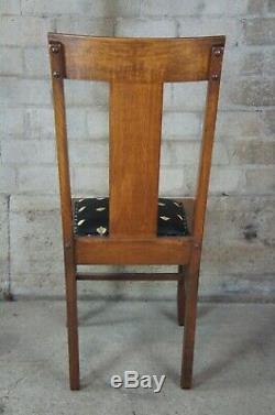 6 Antique Late Victorian Quartersawn Oak National Furniture Co Dining Chairs