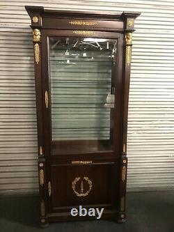 #7010 Late 19th C. French Empire Vitrine with Bronze Trim