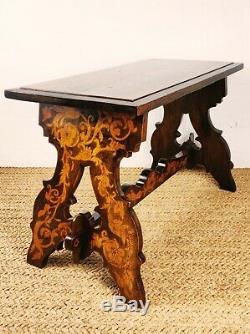 A Fantastic Late 19th Century Italian Poker Work Coffee Table