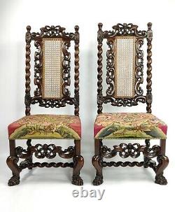 A Fine Set Of Four Late 17th Early 18th Century Walnut Chairs