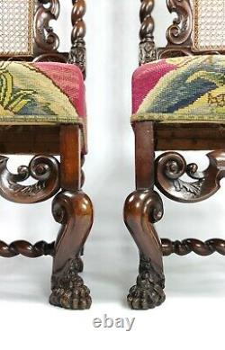 A Fine Set Of Four Late 17th Early 18th Century Walnut Chairs