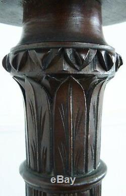 A Good Late Victorian Mahogany Torchere Stand