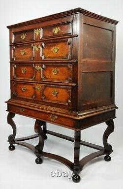 A Late 17th Century Oak Chest On Stand