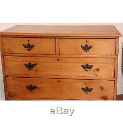 A Late Georgian Stripped Pine Two over Three Chest of Drawers, Great Size