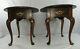 A Pair Of Late 20th Century Statton Queen Anne Cherry 1 Drawer Oval Side Tables