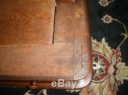 ANTIQUE ESTATE! LATE 1800'S MAHOGANY LIBRARY TABLE ON CASTERS With2 DRAWERS