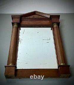 ANTIQUE FRENCH EMPIRE STYLE MIRROR, NAPOLEON PERIOD. HERMES MOTIF. LATE 19TH c