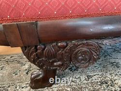 ANTIQUE LATE 1860'S SOFA WITH FRUIT AND NUT CARVINGS Furniture
