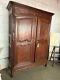 ANTIQUE LATE 18th c. 1780s ORIGINAL FRENCH PROVINCIAL 2 DOOR ARMOIRE. SOLID WOOD