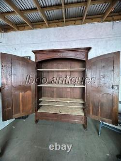 ANTIQUE LATE 18th c. 1780s ORIGINAL FRENCH PROVINCIAL 2 DOOR ARMOIRE. SOLID WOOD