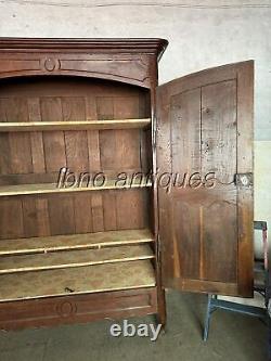 ANTIQUE LATE 18th c. 1780s ORIGINAL FRENCH PROVINCIAL 2 DOOR ARMOIRE. SOLID WOOD