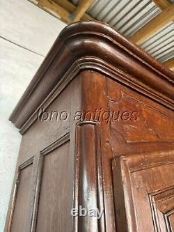 ANTIQUE LATE 18th c. 1780s ORIGINAL FRENCH PROVINCIAL 2 DOOR ARMOIRE. SOLID WOOD