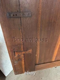 ANTIQUE LATE 18th c. 1780s ORIGINAL FRENCH PROVINCIAL 2 DOOR ARMOIRE. SOLID WOOD