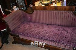Ahogany Federal/Empire Sofa, Late 19th Century