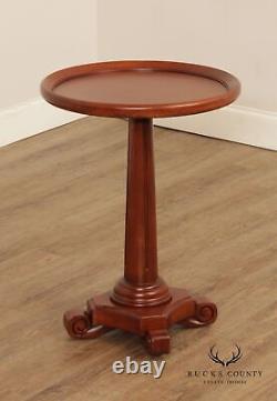 American Empire Style Round Cherry Side Table