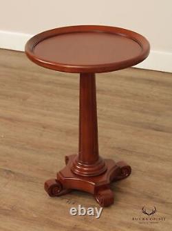 American Empire Style Round Cherry Side Table