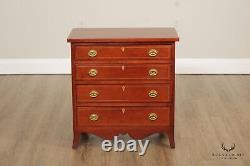 American Hepplewhite Style Bench Made Cherry Chest Of Drawers