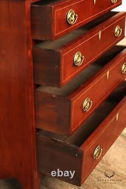 American Hepplewhite Style Bench Made Cherry Chest Of Drawers