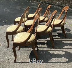 American Late Classical Mahogany Gondola Chairs Matching Set of Eight / 8