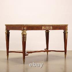 Ancient Writing Desk Louis XVI Style Mahogany Feather France Late XIX Century