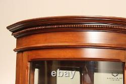 Ant. Victorian Renaissance Revival Carved Walnut Bowfront China Display Cabinet