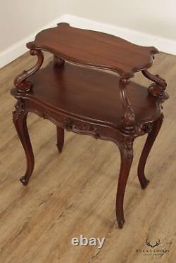Antique 19th C. French Louis XV Walnut Two-Tier Pastry Server