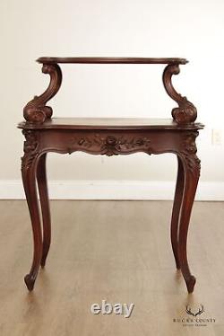 Antique 19th C. French Louis XV Walnut Two-Tier Pastry Server