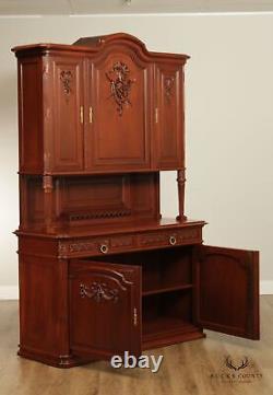 Antique 19th C. French Renaissance Carved Hunt Cabinet Cupboard