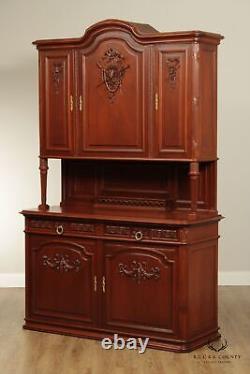 Antique 19th C. French Renaissance Carved Hunt Cabinet Cupboard