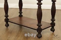 Antique 19th C. Jacobean Revival Oak Carved Console Table