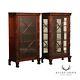 Antique 2 of American Empire Carved Acanthus & Paw Foot China Cabinet Bookcases
