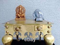 Antique Accent Side Table Brass Neo Baroque Surrealist 16 Mastercraft Style
