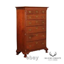 Antique American Chippendale Period Walnut Tall Chest of Drawers