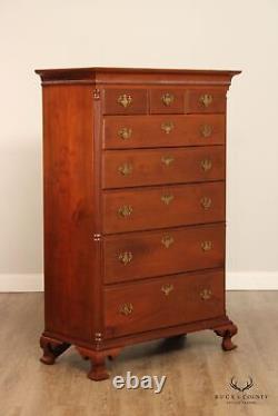 Antique American Chippendale Period Walnut Tall Chest of Drawers