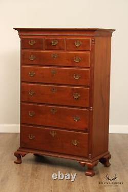 Antique American Chippendale Period Walnut Tall Chest of Drawers