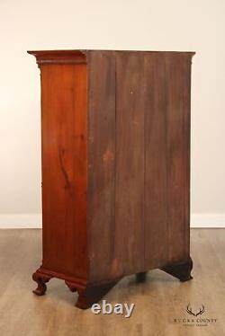 Antique American Chippendale Period Walnut Tall Chest of Drawers