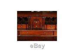 Antique American Late 18th/early 19th C Inlaid Serpentine Drop Front Desk 49938