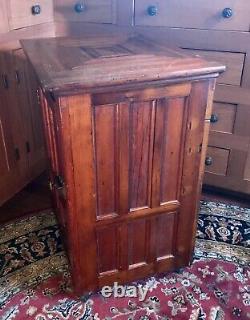 Antique American Late 19th C. Finely Paneled Cabinet Cupboard 28 in. H