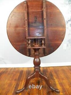 Antique American Walnut Tilt Top Tea Table Circa late 1700's